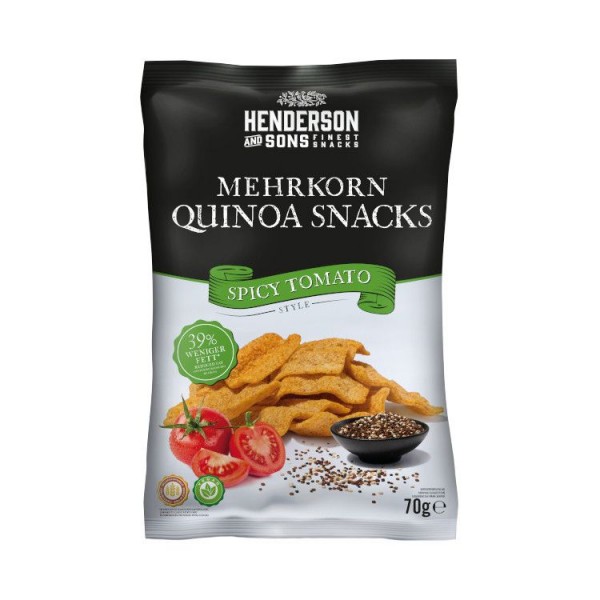 HENDERSON & SONS Mehrkorn Quinoa Snack SPICY TOMATO 70g